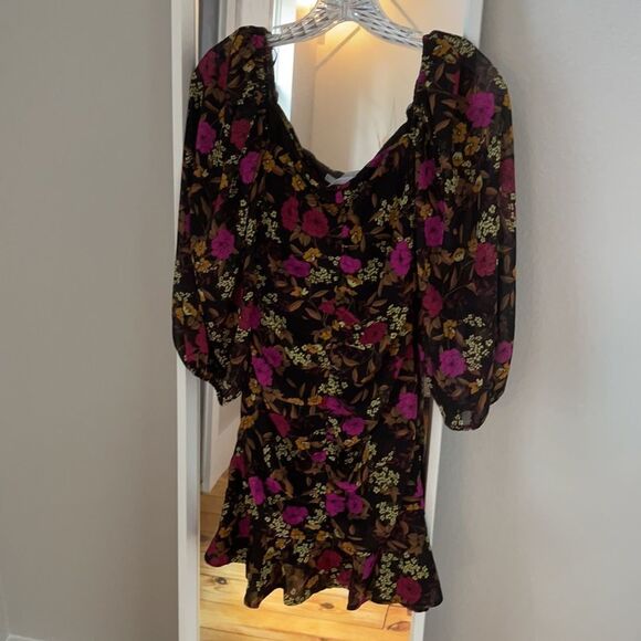 NWT ASTR The Label Floral Sweetheart Ruffle Dress - Picture 7 of 8